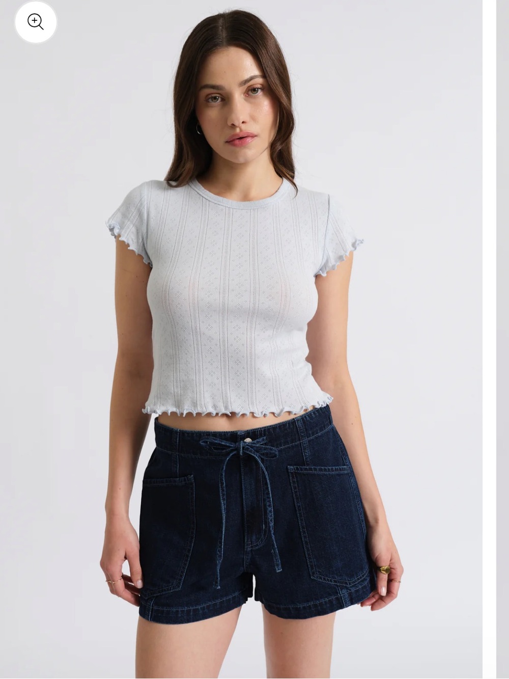 Daze Denim Tee - LILY BABY TEE IN POWDER BLUE - size medium NWT